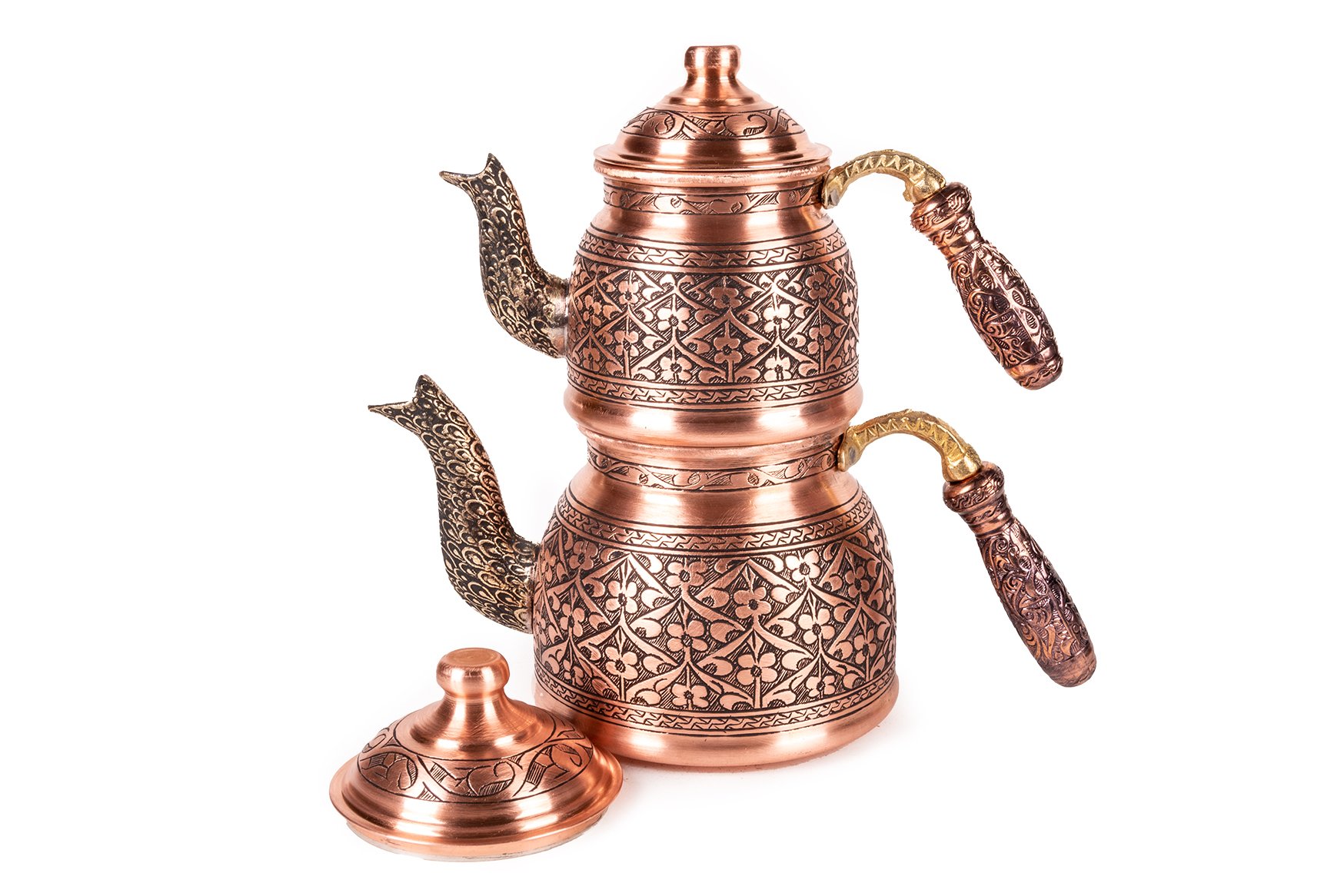 el yapımı bakır çaydanlık